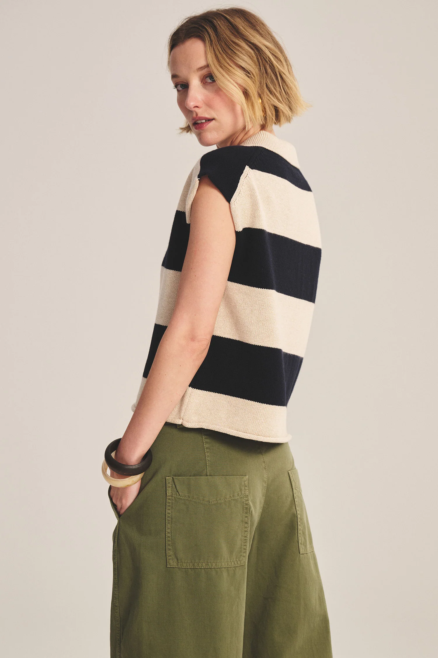 ZOELLA SWEATER POLO IN OAT - Image 6